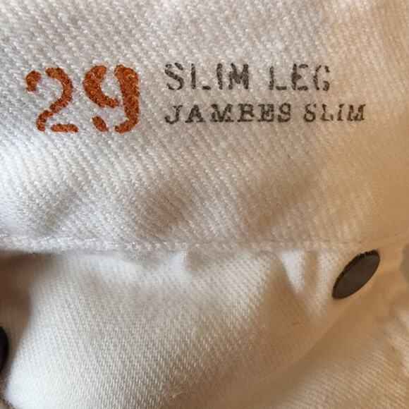 LANDS END JAMBES SLIM WHITE JEANS SIZE 29 - Picture 3 of 7